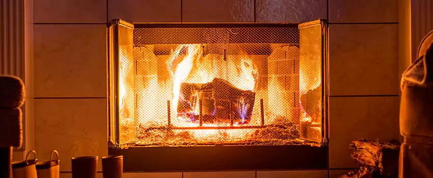 Mendota Hearth Landscape Fireplace Installation in Mount Vernon, New York