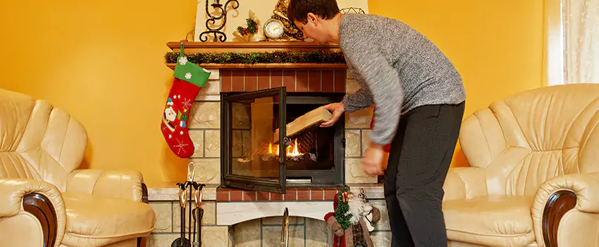 Rusted Metal Fireplace Restoration in Mount Vernon, New York